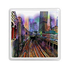 Downtown Chicago City Memory Card Reader (Square) 