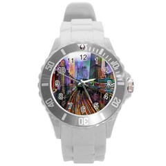 Downtown Chicago City Round Plastic Sport Watch (L)