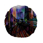 Downtown Chicago City Standard 15  Premium Round Cushions Front