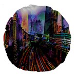 Downtown Chicago City Large 18  Premium Round Cushions Front