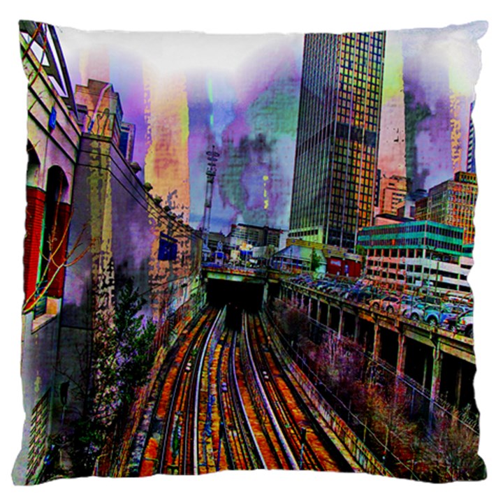 Downtown Chicago City Standard Flano Cushion Case (One Side)