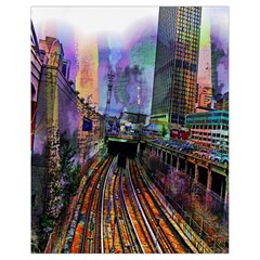 Downtown Chicago City Drawstring Bag (small) by Nexatart