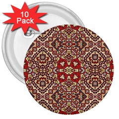 Seamless Pattern Based On Turkish Carpet Pattern 3  Buttons (10 Pack)  by Nexatart