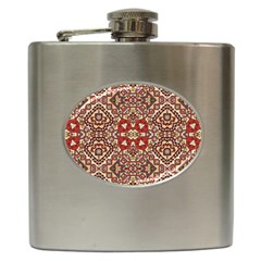 Seamless Pattern Based On Turkish Carpet Pattern Hip Flask (6 Oz) by Nexatart