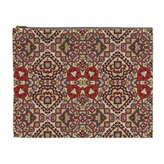 Seamless Pattern Based On Turkish Carpet Pattern Cosmetic Bag (xl) by Nexatart