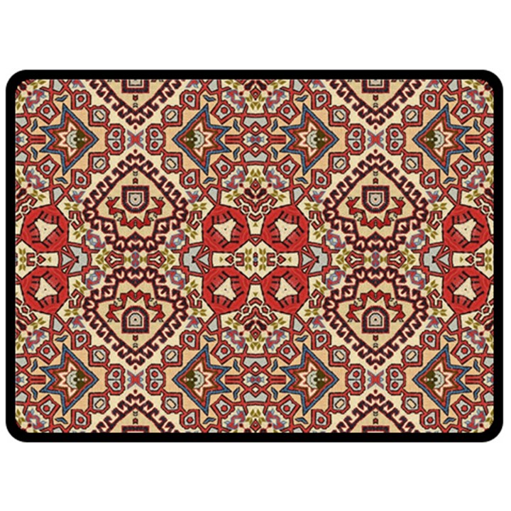 Seamless Pattern Based On Turkish Carpet Pattern Fleece Blanket (Large) 