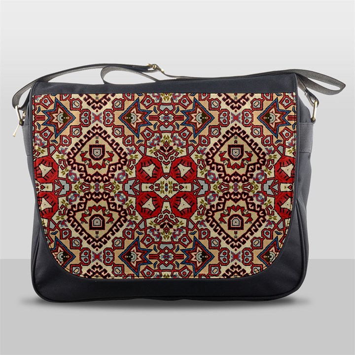 Seamless Pattern Based On Turkish Carpet Pattern Messenger Bags