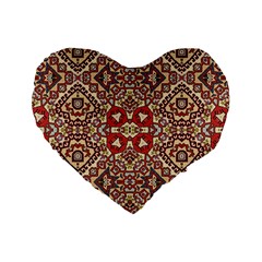 Seamless Pattern Based On Turkish Carpet Pattern Standard 16  Premium Heart Shape Cushions by Nexatart