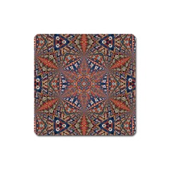 Armenian Carpet In Kaleidoscope Square Magnet by Nexatart