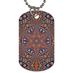 Armenian Carpet In Kaleidoscope Dog Tag (one Side) by Nexatart