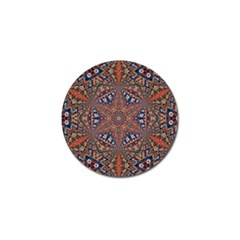 Armenian Carpet In Kaleidoscope Golf Ball Marker by Nexatart