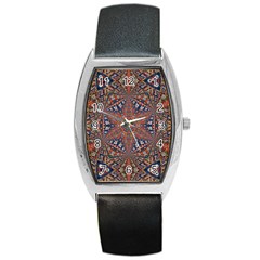 Armenian Carpet In Kaleidoscope Barrel Style Metal Watch by Nexatart