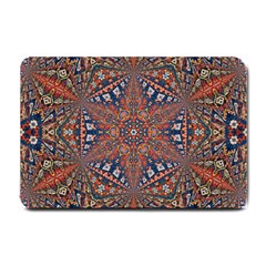 Armenian Carpet In Kaleidoscope Small Doormat  by Nexatart