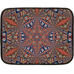 Armenian Carpet In Kaleidoscope Fleece Blanket (mini) by Nexatart