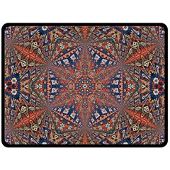 Armenian Carpet In Kaleidoscope Fleece Blanket (large)  by Nexatart