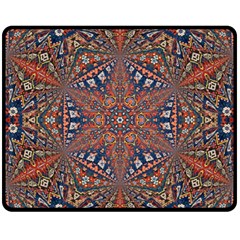 Armenian Carpet In Kaleidoscope Fleece Blanket (medium)  by Nexatart