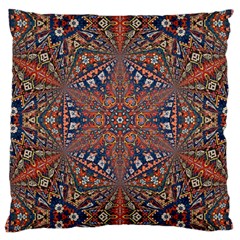 Armenian Carpet In Kaleidoscope Large Cushion Case (one Side) by Nexatart