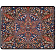 Armenian Carpet In Kaleidoscope Double Sided Fleece Blanket (medium) 