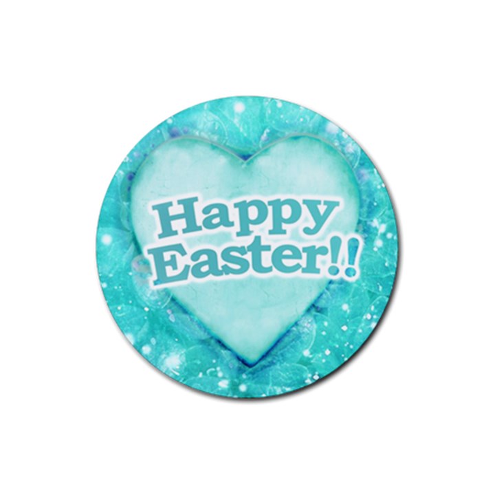 Happy Easter Theme Graphic Rubber Round Coaster (4 pack) 