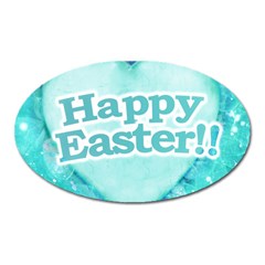 Happy Easter Theme Graphic Oval Magnet by dflcprints