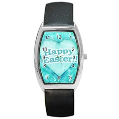 Happy Easter Theme Graphic Barrel Style Metal Watch by dflcprints