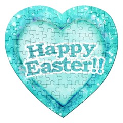 Happy Easter Theme Graphic Jigsaw Puzzle (heart) by dflcprints