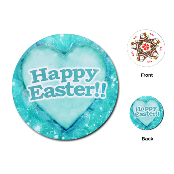 Happy Easter Theme Graphic Playing Cards (Round) 