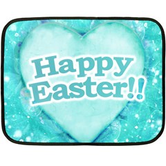 Happy Easter Theme Graphic Double Sided Fleece Blanket (mini)  by dflcprints