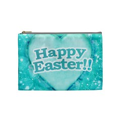 Happy Easter Theme Graphic Cosmetic Bag (medium)  by dflcprints