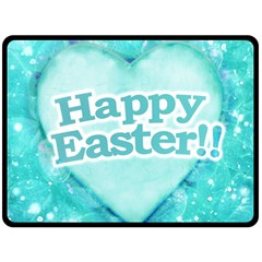 Happy Easter Theme Graphic Fleece Blanket (large)  by dflcprints