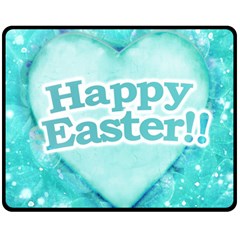 Happy Easter Theme Graphic Fleece Blanket (medium)  by dflcprints