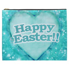 Happy Easter Theme Graphic Cosmetic Bag (xxxl)  by dflcprints