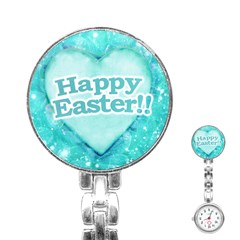 Happy Easter Theme Graphic Stainless Steel Nurses Watch by dflcprints