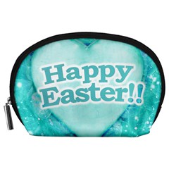 Happy Easter Theme Graphic Accessory Pouches (large)  by dflcprints