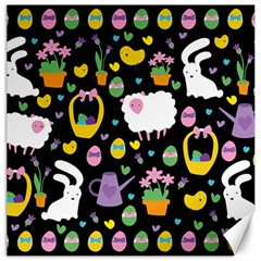 Cute Easter Pattern Canvas 20  X 20   by Valentinaart