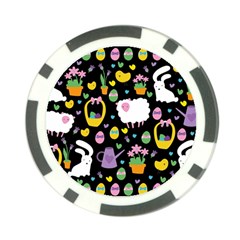 Cute Easter Pattern Poker Chip Card Guard by Valentinaart