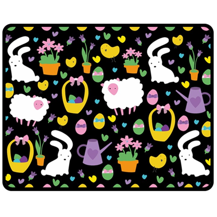 Cute Easter pattern Double Sided Fleece Blanket (Medium) 