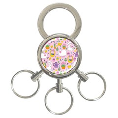 Cute Easter pattern 3-Ring Key Chains