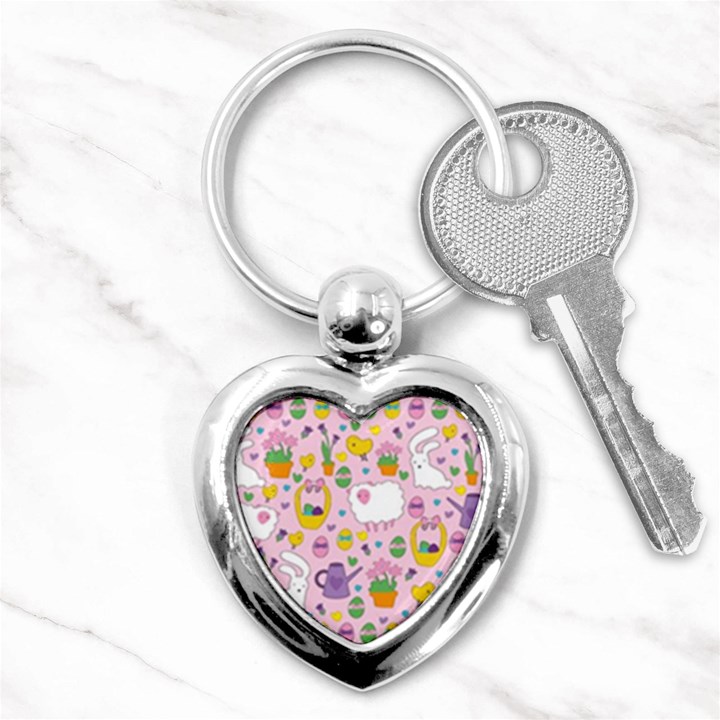 Cute Easter pattern Key Chains (Heart) 