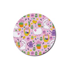 Cute Easter pattern Rubber Round Coaster (4 pack) 