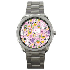 Cute Easter pattern Sport Metal Watch