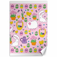 Cute Easter Pattern Canvas 12  X 18   by Valentinaart