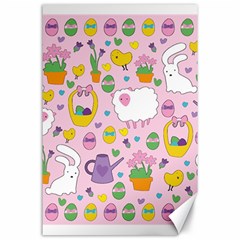 Cute Easter Pattern Canvas 24  X 36  by Valentinaart