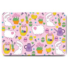 Cute Easter pattern Large Doormat 