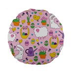 Cute Easter pattern Standard 15  Premium Round Cushions Front