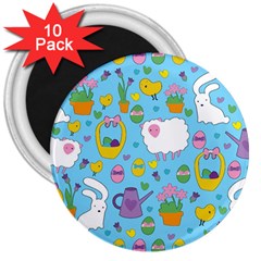 Cute Easter Pattern 3  Magnets (10 Pack)  by Valentinaart