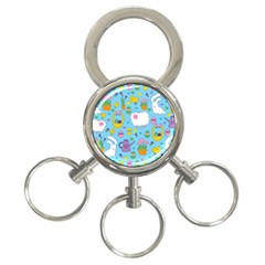 Cute Easter Pattern 3-ring Key Chains by Valentinaart