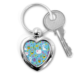 Cute Easter Pattern Key Chains (heart)  by Valentinaart