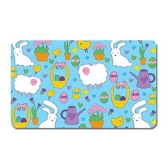 Cute Easter Pattern Magnet (rectangular) by Valentinaart