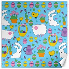 Cute Easter Pattern Canvas 12  X 12   by Valentinaart